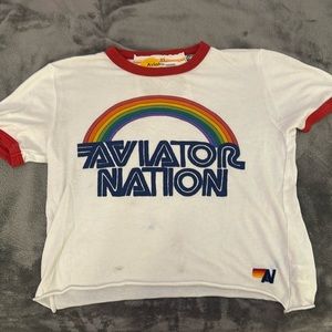 Aviator nation cropped tee